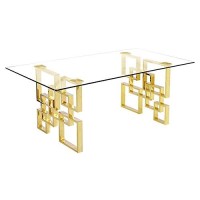 Best Quality Furniture Dining Table, Gold