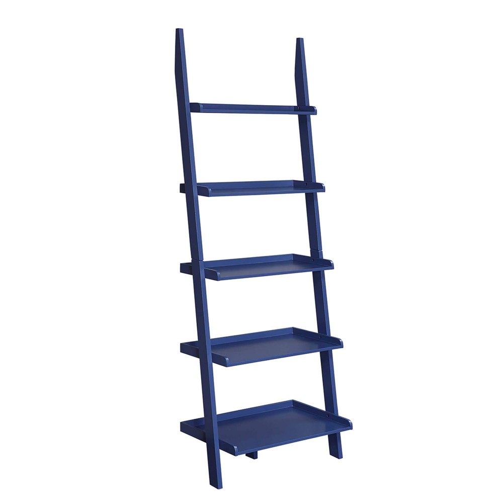 Convenience Concepts American Heritage Bookshelf Ladder, Cobalt Blue