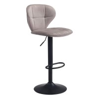 Zuo Modern - Salem Bar Chair Gray - Modern - Seating - Steel, Foam, 100% Polyester - Indoor - 439In Height