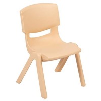 Flash Furniture 10 Pack Natural Plastic Stackable School Chair With 10.5 Seat Height