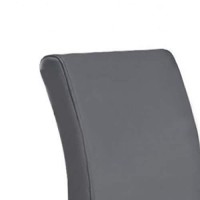 Benjara Swivel Metal Bar Stool With Adjustable Height And Footrest, Gray