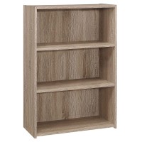 Homeroots Decor 1175-Inch X 2475-Inch X 355-Inch Dark Taupe, 3 Shelves - Bookcase