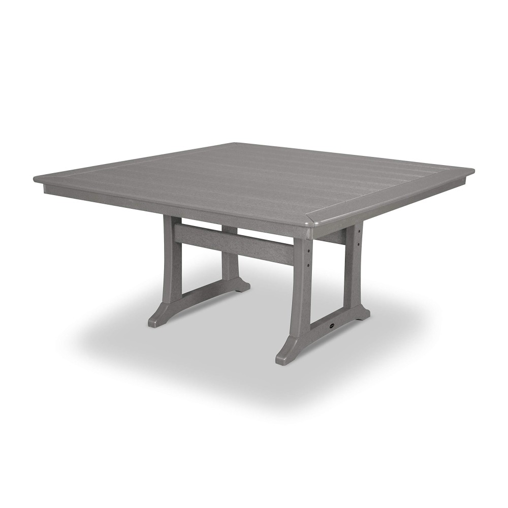 Polywooda Tables Dining Table, Slate Grey