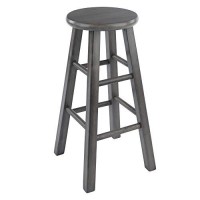 Winsome Ivy Counter Stool 24, Rustic Gray Finish