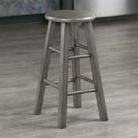 Winsome Ivy Counter Stool 24, Rustic Gray Finish