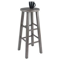 Winsome Ivy Bar Stool, 29, Rustic Gray Finish
