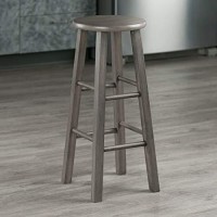 Winsome Ivy Bar Stool, 29, Rustic Gray Finish