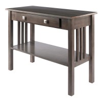 Winsome Stafford Occasional Table, 29 H, Oyster Gray