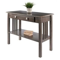 Winsome Stafford Occasional Table, 29 H, Oyster Gray