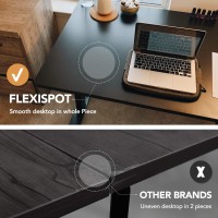 Flexispot En1 Electric Stand Up Desk 48 X 30 Inches Whole-Piece Desktop Standing Desk Ergonomic Memory Controller Standing Height Adjustable Desk (Gray Frame + 48 Black Top, 2 Packages)