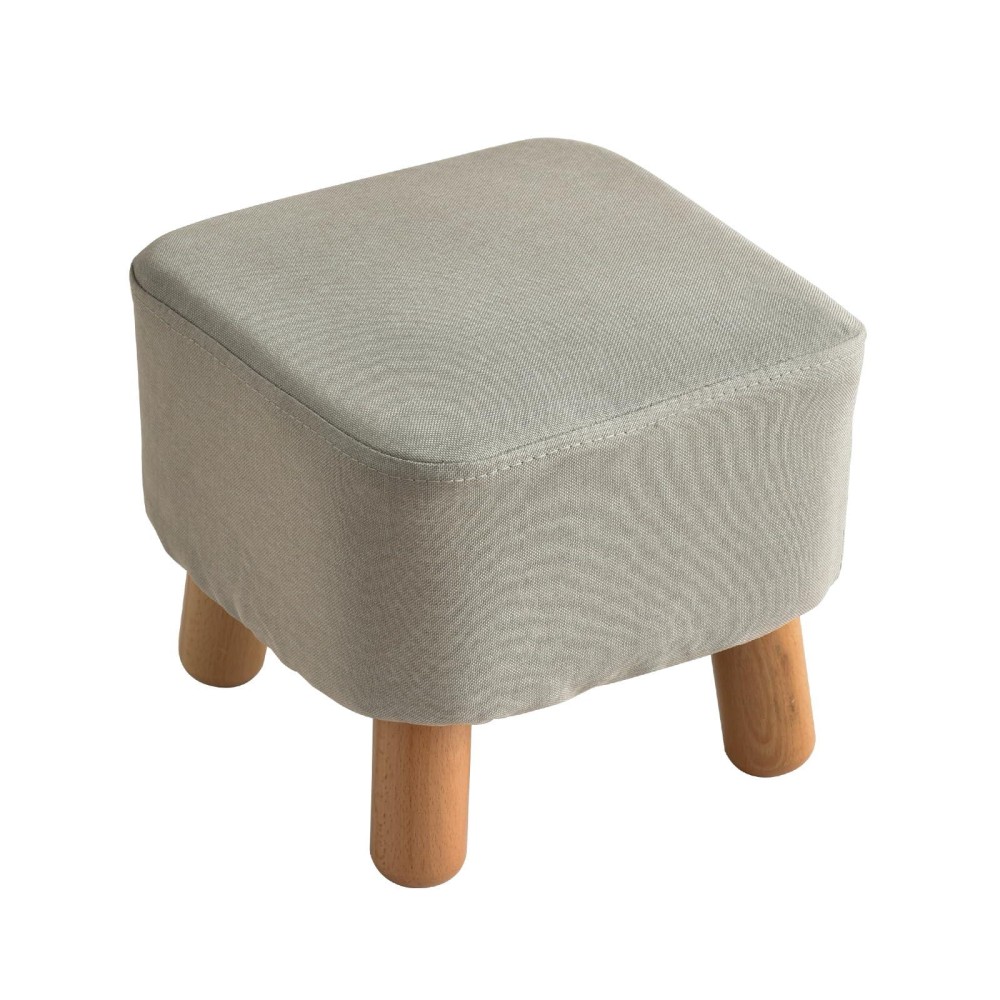 Ibuyke Small Footstool, Solid Wood Ottoman Stool, Sofa Tea Stool, Change Shoes Bench, Footrest Stepstool, Padded Seat Wooden Legs, For Living Room, Bedroom Gl-Bd020