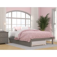 Afi, Colorado Bed With Usb Turbo Charger And Twin Trundle, Full, Grey