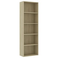 Vidaxl 5-Tier Book Cabinet Sonoma Oak 23.6X11.8X74.4 Engineered Wood
