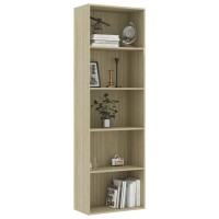 Vidaxl 5-Tier Book Cabinet Sonoma Oak 23.6X11.8X74.4 Engineered Wood