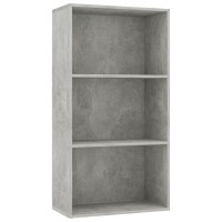 Vidaxl 3-Tier Book Cabinet Concrete Gray 23.6X11.8X44.9 Engineered Wood
