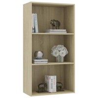 Vidaxl 3-Tier Book Cabinet Sonoma Oak 23.6X11.8X44.9 Engineered Wood
