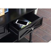 Convenience Concepts Country Oxford 2-Drawer Console Table, Black