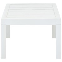 Vidaxl Outdoor Side Table, Patio End Table With Storage, Coffee Table, Garden Furniture For Picnic Camping Porch Deck Lawn Backyard, Plastic White