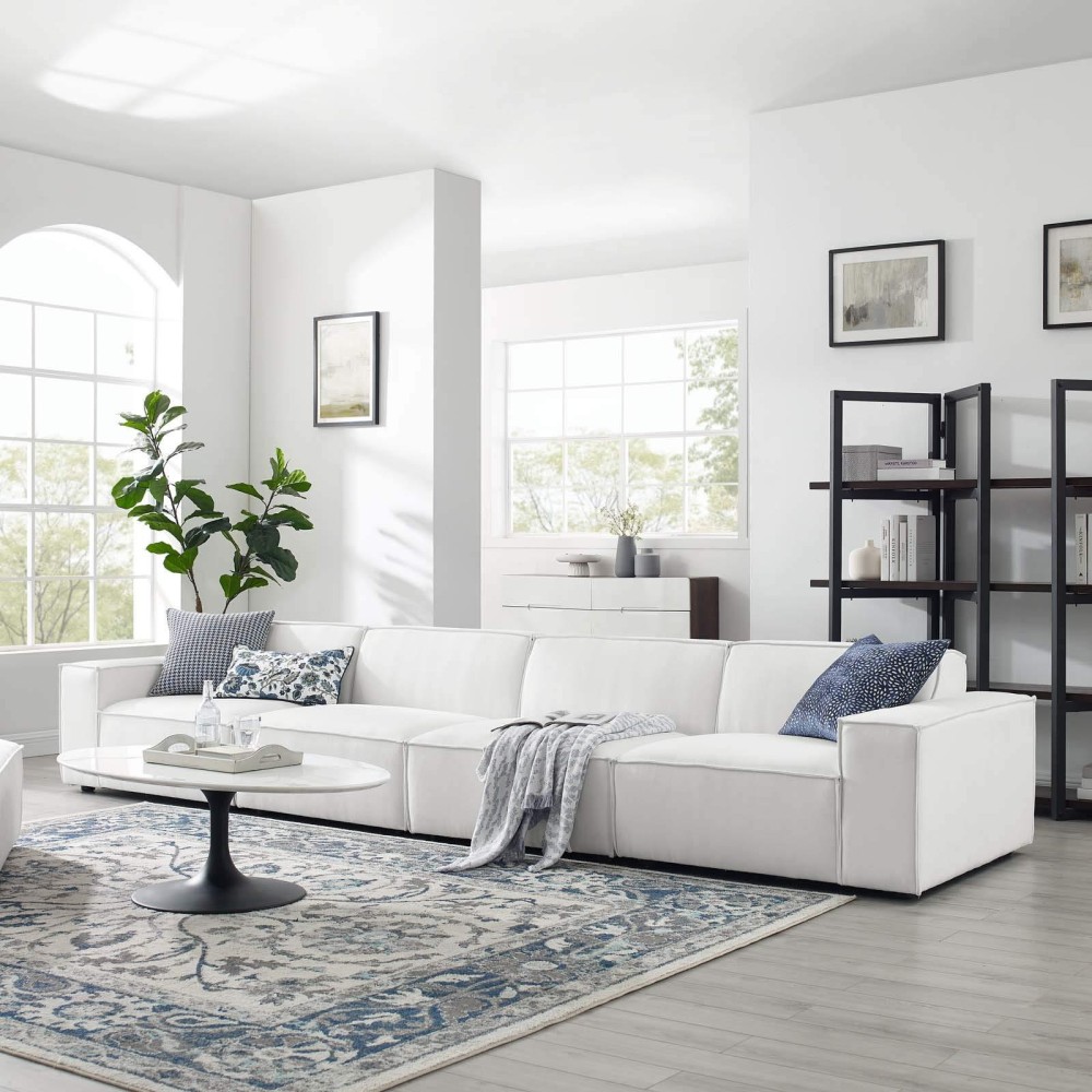 Modway Eei-4114-Whi Restore 4-Piece Upholstered Sectional Sofa In White