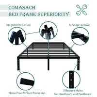 Comasach 16 Inch Bed Frames Queen Size 3500 Lbs Heavy Duty Platform With Sturdy Metal Slats, No Box Spring Needed, Easy Assembly, Under Bed Storage, Noise-Free, Non-Slip