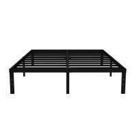 Comasach 16 Inch King Size Bed Frame Supports Up To 3500Lbs, No Box Spring Needed, Platform With Heavy Sturdy Metal Steel, Easy Assembly, Under Bed Storage, Noise-Free, Non-Slip