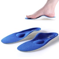 Walkomfy Full Length Orthotic Inserts Arch Support Insole, Insert For Flat Feet,Plantar Fasciitis,Feet Pain,Insoles For Men Women (Mens 8-8 12 Womens 10-10 12, 107F-Blue)