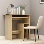 Vidaxl Desk Sonoma Oak 31.5X17.7X29.1 Engineered Wood