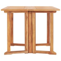 Patio Dining Table, Outdoor Dining Table Garden Side Table Folding Butterfly Garden Table 59.1X35.4X29.5 Solid Teak Wood