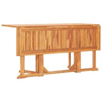 Patio Dining Table, Outdoor Dining Table Garden Side Table Folding Butterfly Garden Table 59.1X35.4X29.5 Solid Teak Wood