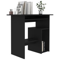 Vidaxl Desk Black 31.5X17.7X29.1 Engineered Wood