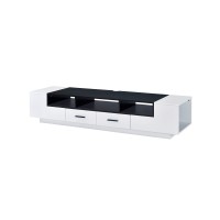 Acme Furniture Armour Tv Stand White & Black