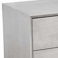 Benjara Mid Century Modern Wooden Nightstand With 2 Drawers And Slanted Legs, Gray