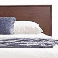 Benjara Full Platform Bed With Angled Legs And Grain Details, Brown
