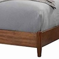 Benjara Fabric Upholstered Two Tone California King Panel Bed, Brown And Gray