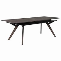 Benjara Wooden Dining Table With Extendable Leaf And Storage Shelf, Brown