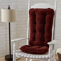 Greendale Home Fashions Cherokee 2-Piece Jumbo Rocking Chair Cushion Set, Sangria 2 Count
