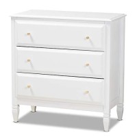 Baxton Studio Naomi Classic And Transitional White Finished Wood 1-Drawer Bedroom Nightstand
