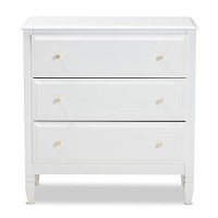 Baxton Studio Naomi Classic And Transitional White Finished Wood 1-Drawer Bedroom Nightstand