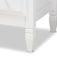 Baxton Studio Naomi Classic And Transitional White Finished Wood 1-Drawer Bedroom Nightstand