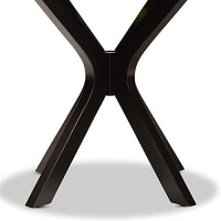 Baxton Studio Kenji Modern And Contemporary Dark Brown Finished 48-Inch-Wide Round Wood Dining Table