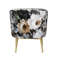 Acme Colla Velvet Upholstered Accent Chair In Gray And Gold