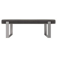 Vant Upholstered Bed Bench - Velvet Gothic Grey