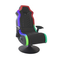 X Rocker Rgb Prism Pedestal 2.1 Dual Gaming Chair With Led Lights, 33 X 25 X 45, Black