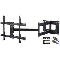 Forging Mount Long Arm Tv Mount Full Motion Wall Mount Tv Bracket With 43 Inch Extension Articulating Arm Tv Wall Mount, Fits 42 To 80 Inch Flat/Curve Tvs Holds Up To 100 Lbs,Vesa 600X400Mm Compatible