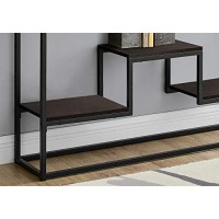 Monarch Specialties 3582 Accent Table, Console, Entryway, Narrow, Sofa, Living Room, Bedroom, Metal, Laminate, Brown, Black, Contemporary, Modern Table-48 Lespresso Hall, 48 L X 12 W X 3175 H