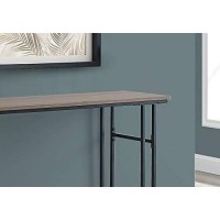 Monarch Specialties 3577 Accent Table, Console, Entryway, Narrow, Sofa, Living Room, Bedroom, Metal, Laminate, Brown, Black, Contemporary, Modern Table-48 Hall, 4725L X 1375W X 32H, Dark Taupe