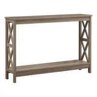 Monarch Specialties Entryway Hallway Sofa X-Frame Design Accent Storage Shelf For Livingroom Long Narrow Console Table 48 L Dark Taupe