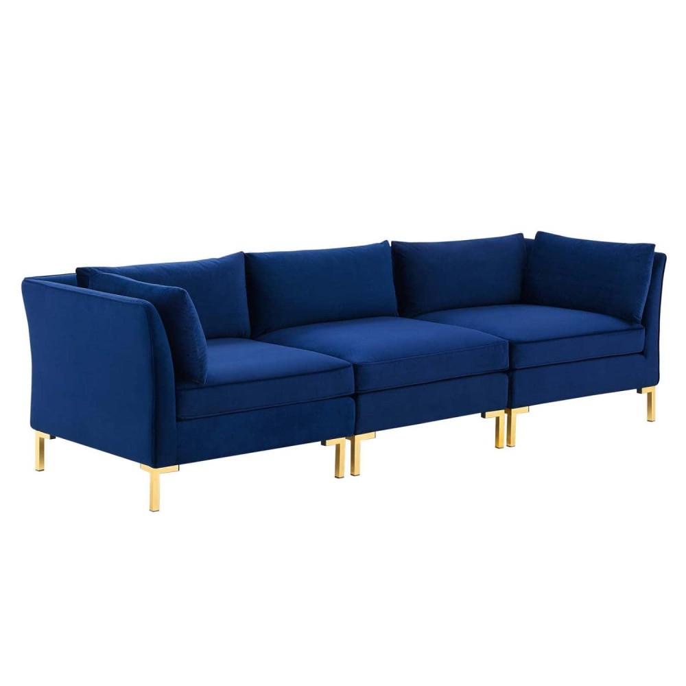 Modway Ardent Performance Velvet Sofa, Navy