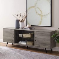 Home Accent Furnishings 70 Mid Century Modern Tv Stand - Slate Grey