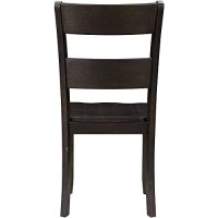 Benjara Transitional Wooden Side Chair With Ladder Backrest, Set Of 2, Brown